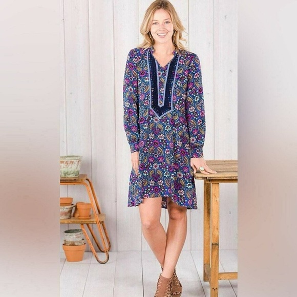 Women’s Matilda Jane Thoughts and Dreams Purple Floral Tunic Dress Size XS - Picture 1 of 4